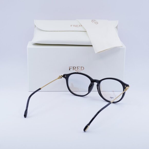 Fred FG50005F 001 Square 51mm Eyeglasses - Black/Gold - Picture 10 of 10